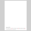 Kalender A4 Hochformat wei